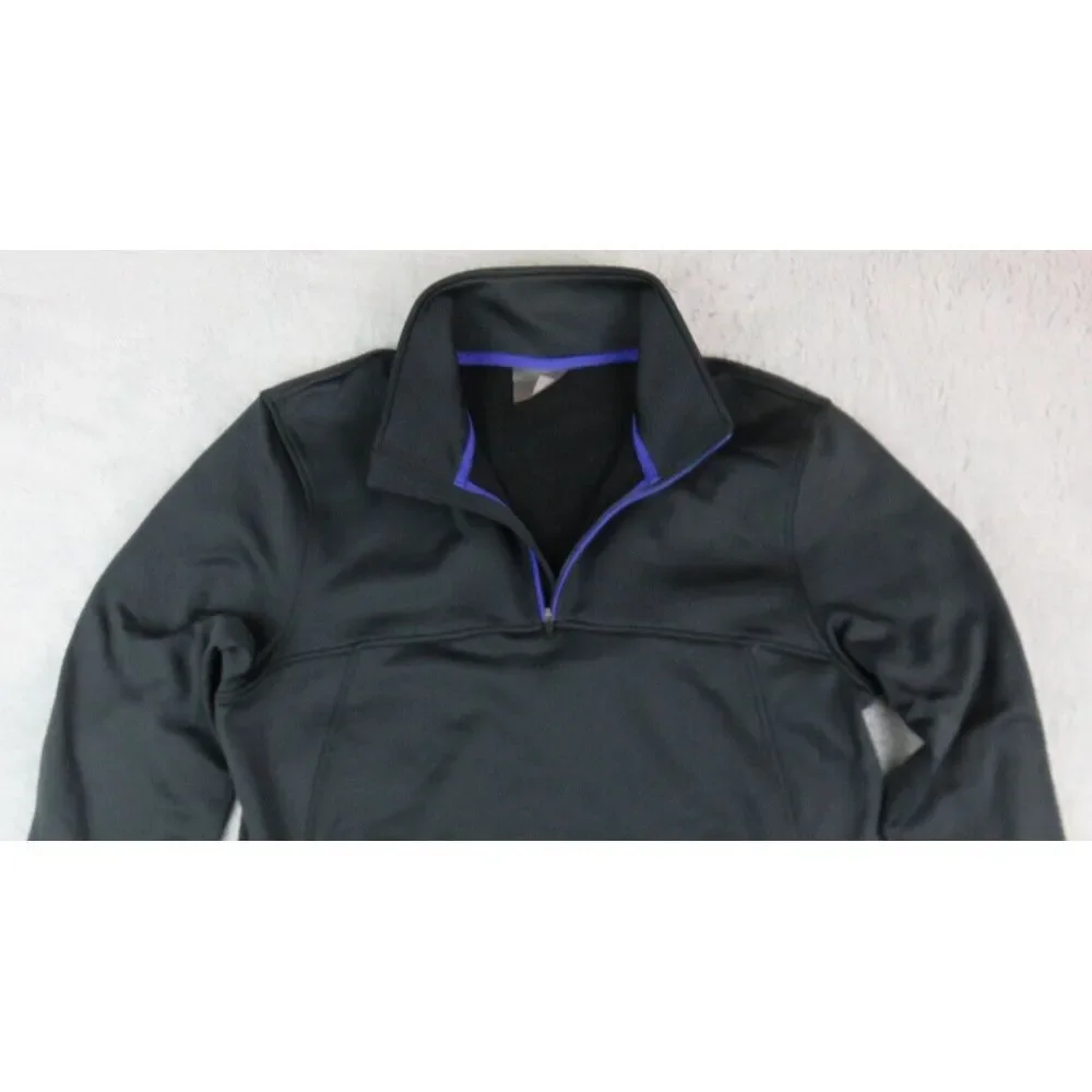Mens Rhone 1/2 Zip Sweater Size M Black‎ Purple Pullover Polyester Stretch Gym